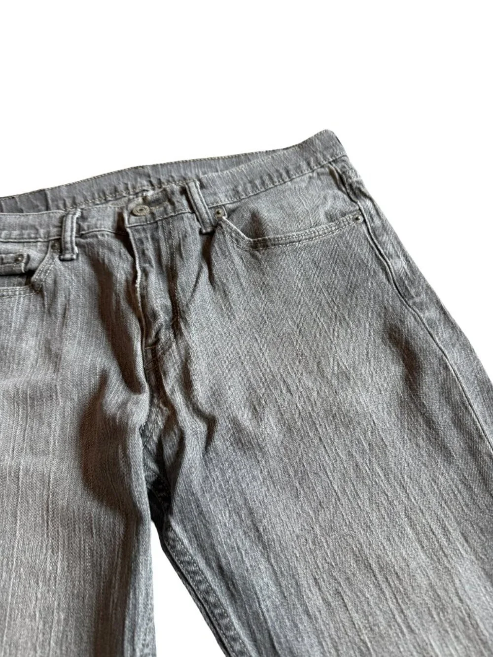 Levi's Light Grey Denim Distressed Jeans Casual Stretch Everyday Size 32 Men's